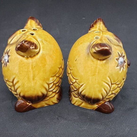 Ceramic Gold Owl Creamer and Salt & Pepper Set - Picture 11 of 14
